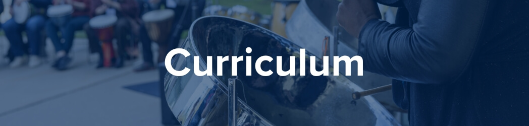 Page header. Text reads, "Curriculum"